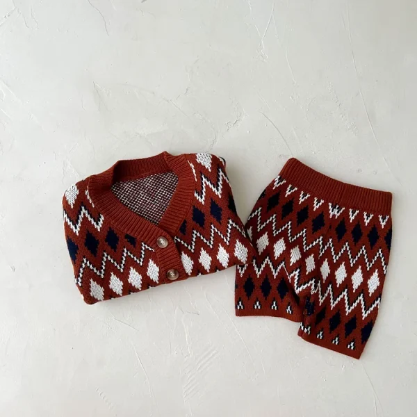 [66-100cm] ひしがた編み セットアップ