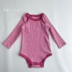 [73-90cm]ロンパース ボーダー 可愛い おしゃれ 肌に優しい ベビー服 - Image 9