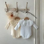 [66-90cm]韓国風 スクエア襟 ロンパース - Image 7