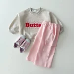 [80-130cm] 英字刺繡 トップス - Image 7