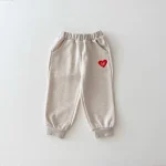 [73-120cm] ハート刺繡 カジュアル セットアップ