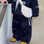 [90-130cm]新作 プリント デニム 厚手 アウター/パンツ - Image 3