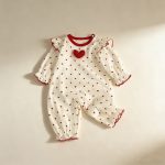 [66-90cm]ベビー ロンパース ハート柄 可愛い ガーリー - Image 3