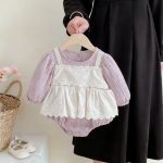 [66-90cm]ベビー 女の子 ロンパース おしゃれ レイヤード風 - Image 6