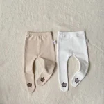 [66-90cm] 韓国風 熊柄 タイツ - Image 2