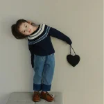 [90-140cm] ボーダー セーター - Image 5