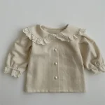 [73-120cm] 丸襟レース シャツ - Image 6