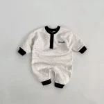 [66-90cm] 韓国風 英字プリント オールインワン