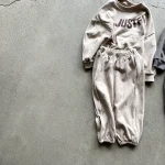 [80-130cm] 英字プリント カジュアル セットアップ - Image 5