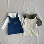 [73-100cm] リボン サロペット - Image 3