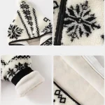 [59-90cm] フード付き 雪柄 オールインワン - Image 5