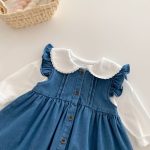 [73-120cm]ワンピース デニム フリル カジュアル ディリー - Image 2