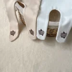 [66-90cm] 韓国風 熊柄 タイツ