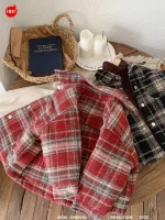 [90-140cm] ギンガム チェック ジャケット - Image 7