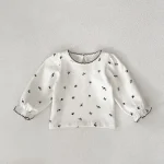 [66-110cm] ノーカラーor小花柄 インナーシャツ