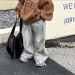 [80-140cm] プリント フード付き 裏起毛 パーカー/デニムパンツ - Image 2