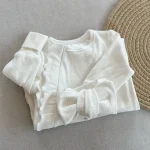 [59-90cm] ヘアバンド付き 無地 ロンパース - Image 6