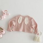 [73-120cm]カーディガンORワンピース リボン付き クリーム ローズ ベビー服 - Image 2