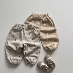 [80-130cm]カジュアル パンツ ドット 履きやすい ボトムス - Image 4