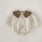 [66-100cm]ロンパース ドットOR花柄 肌触り良い ベビー服 - Image 7