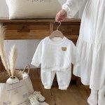 [66-100cm]クマ柄 カジュアル セットアップ - Image 4