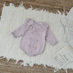 [66-90cm]韓国風 フリル花柄 ロンパース - Image 8