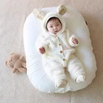 [66-90cm] ウサギデザインボア オールインワン - Image 4