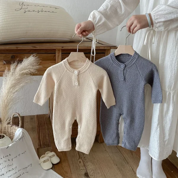 [66-100cm] シンプル クールネック オールインワン