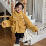 [80-130cm] スカーフ付き ボア アウター - Image 5