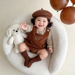 [66-90cm]セットアップ ロンパース&Tシャツ クマ ブラウン 可愛い ベビー服 - Image 11