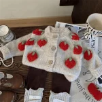 [80-130cm]イチゴ カーディガン  or レギンス - Image 3