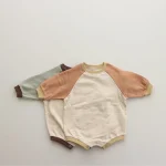 [65-100cm] カラー切り替え ロンパース - Image 7