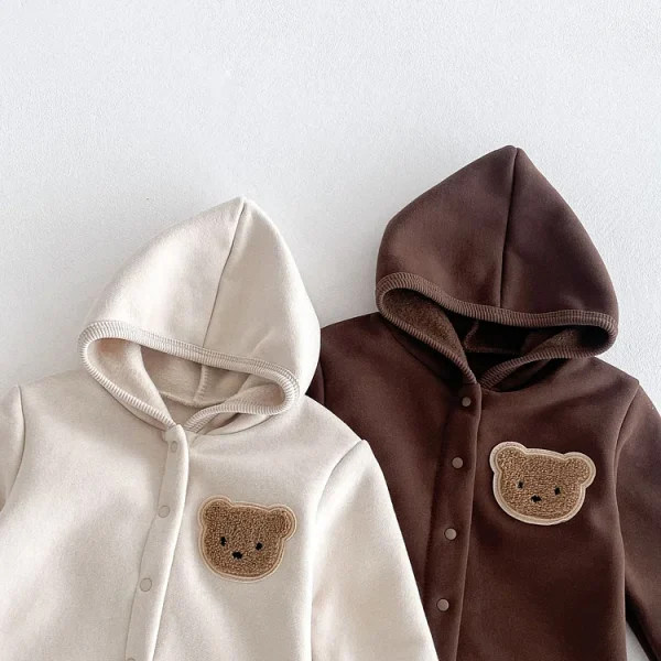 [66-90cm]熊柄 オールインワン