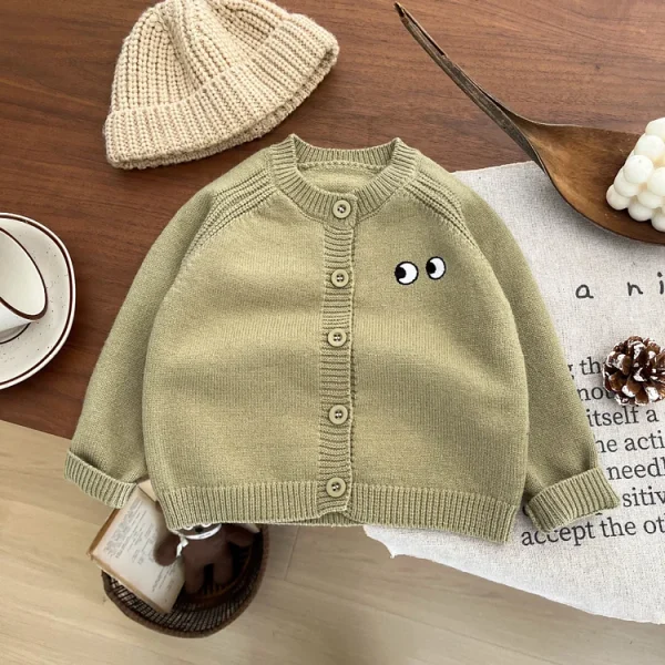 [73-110cm] 目柄 カーディガン