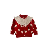 [90-130cm]チューリップ柄 カーディガン - Image 4