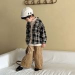 [80-150cm]シャツ チェック柄 カジュアル 合わせやすい トップス - Image 9