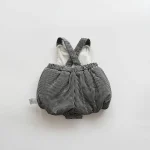 [66-100cm] チェック柄 ロンパース - Image 5