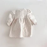 [73-100cm] 韓国風 ドット ワンピース - Image 3