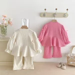 [80-130cm]リボンノーカラー セットアップ