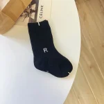 [GOODS] シンプル カラー英字 ソックス - Image 16