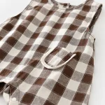 [73-100cm]オールインワン チェック柄 可愛い ベビー服 - Image 13