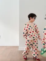 [90-150cm]ハート姉妹兄弟コーデ セットアップ - Image 9