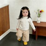 [73-120cm]シャツorボトムス カジュアル ボーダー 着心地良い - Image 4