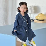 [80-150cm]シャツ or ワンピース デニム カジュアル 定番 - Image 5