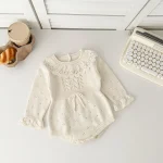 [66-90cm] レース襟 ロンパース - Image 4