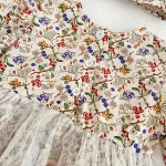 [66-90cm] ワンピース風 花柄 ロンパース - Image 7