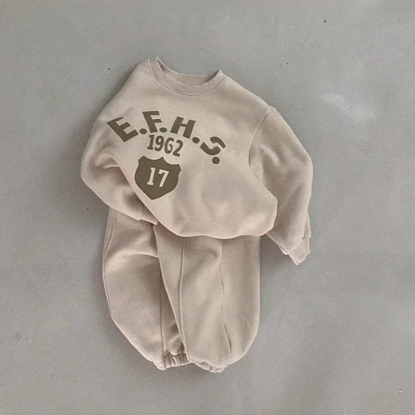 [73-120cm] 英字プリントカジュアル セットアップ