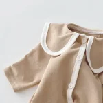 [66-90cm]韓国風丸襟ノーカラー オールインワン - Image 5