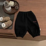 [73-110cm] フリース 英字柄 ボトムス - Image 2