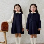 [90-140cm] フォーマル セーラー風 丸襟 シャツ/ワンピース - Image 11